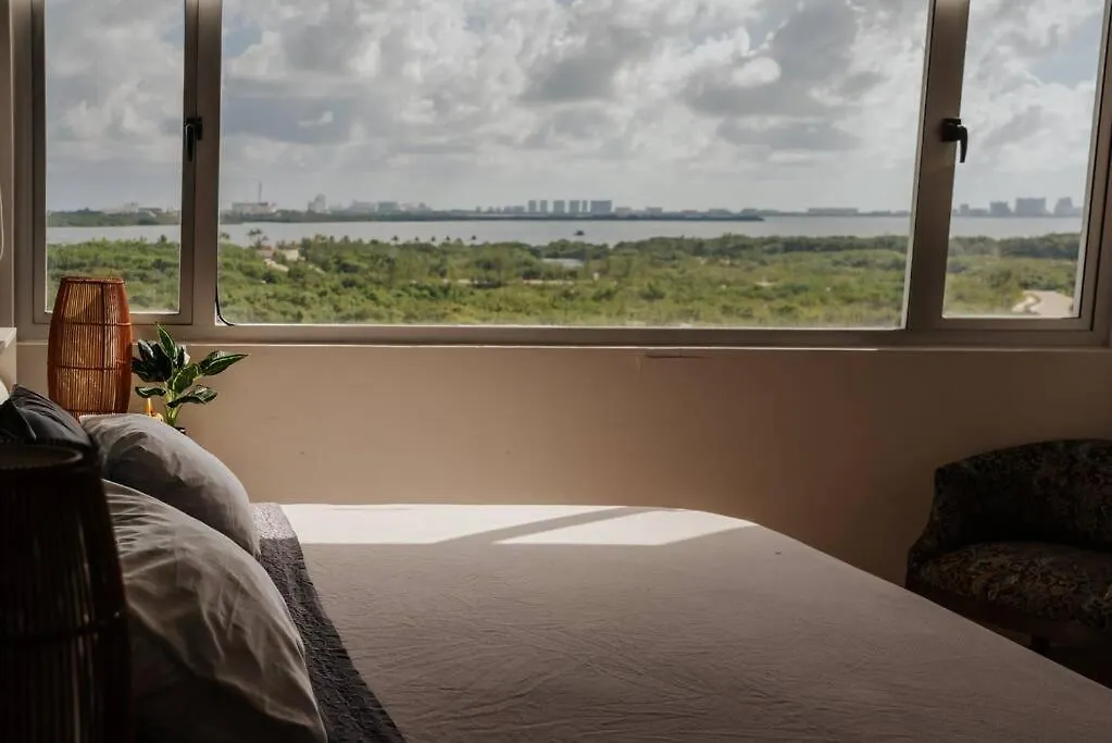 Beautiful 2B 2Br Ocean/Lagoon View Pool Gym Cancun